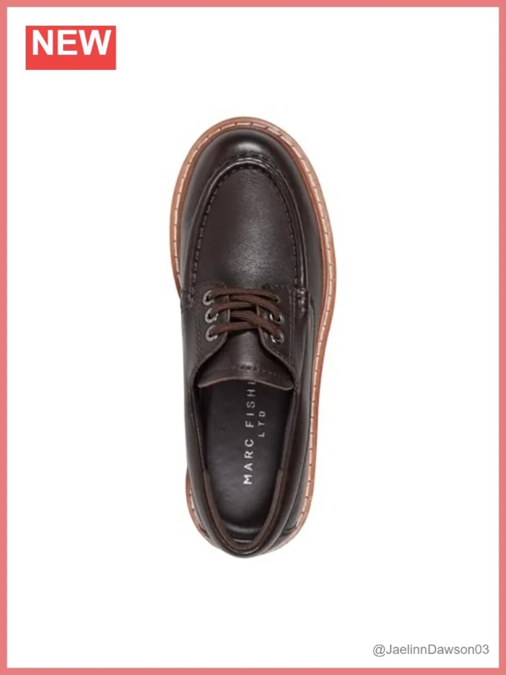 Leather Lace-Up Lug Sole Loafers Women's Casual Block Heel Shoes